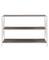 Walker Edison Gray Wash/White Metal X-Frame Industrial Wood Bookshelf